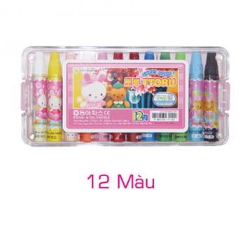 Oil Pastel - Ttoru - 12 Color Plastic Case
